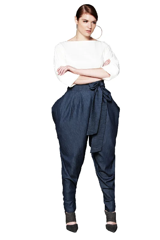 High Waist Slouch Denim Pants- JIBRI