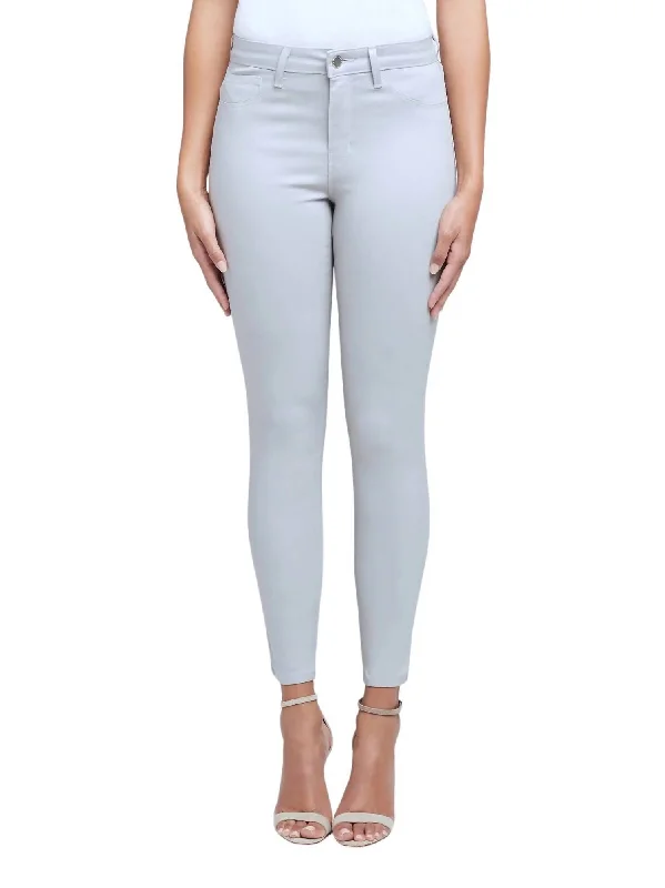 Margot High Rise Skinny Jean In Gris Coated