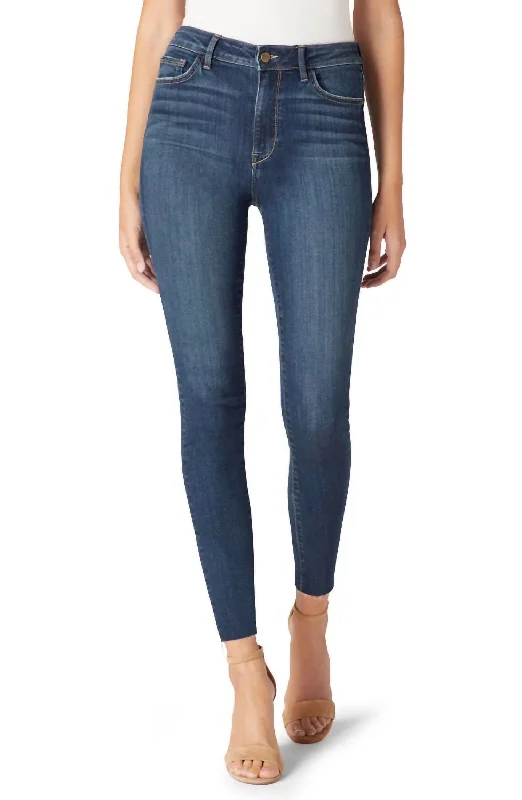 Stiletto Hi-Rise Skinny Crop Raw Hem Jean In Artz